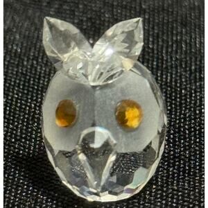 Asfour Egyptian Crystal Owl Figurine - RARE - 0.5" - TINY